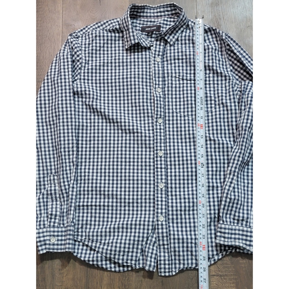Adam‎ Levine Mens Button Down Shirt Gingham Check Long Sleeve Casual Size M